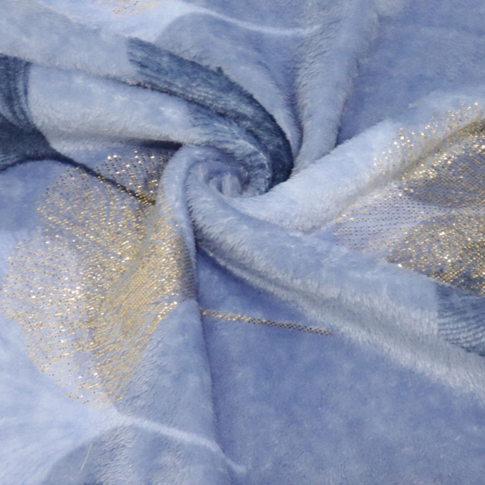 Leaves Metallic Flannel Fabric 