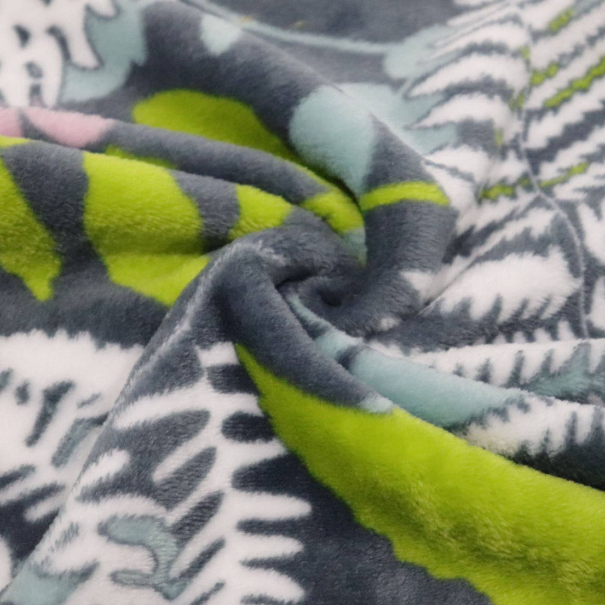 Tropical Plant Printing Flannel Fabric