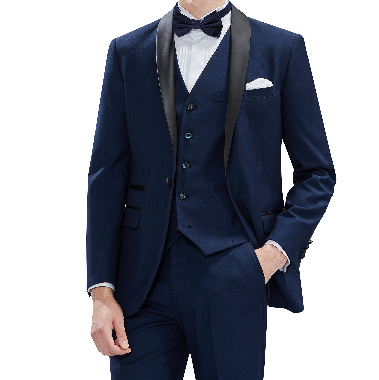 2024 High quality single-breasted 3 pieces men suit wedding blazer and pants vest custom mens suit factory