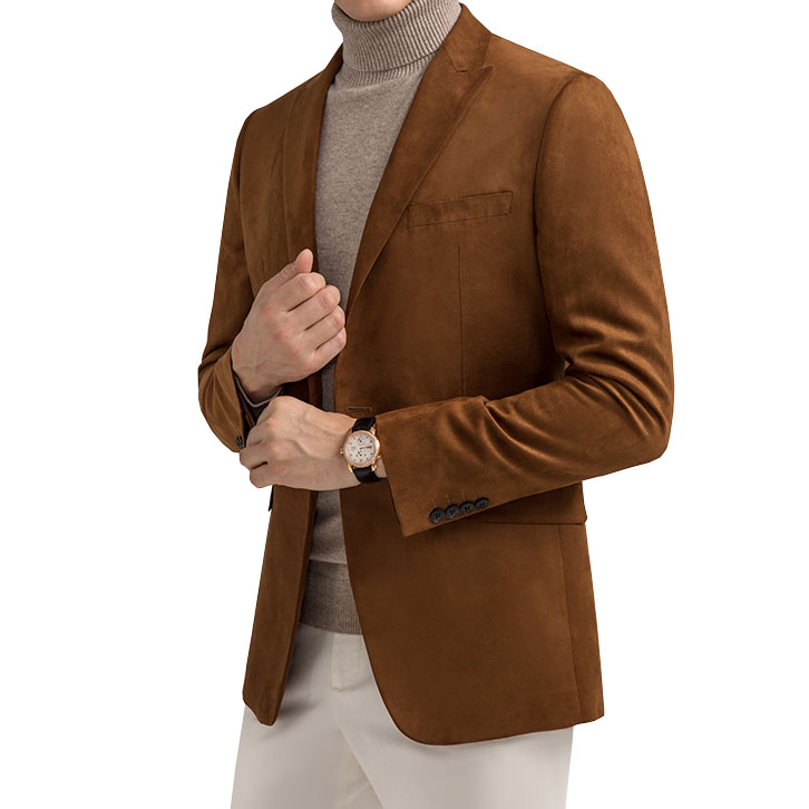 2024 New style bright colors suede casual men suit & blazer business slim fit custom men's suit factory