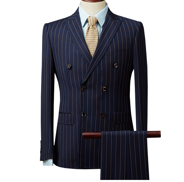 2024 Hot style Business Striped Men suit Slim Fit weddings jacket for custom mens suit factory