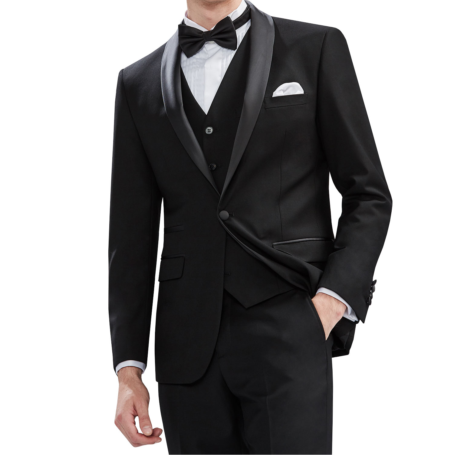 2024 High quality single-breasted 3 pieces men suit wedding blazer and pants vest custom mens suit factory