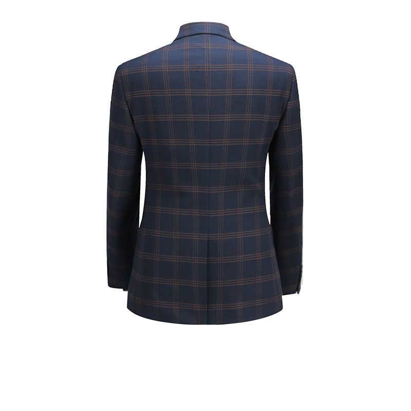 2024 Fashion Plaid Men Suit Formal Business Jacket Slim Fit Wedding Coat  custom mens suit supplier