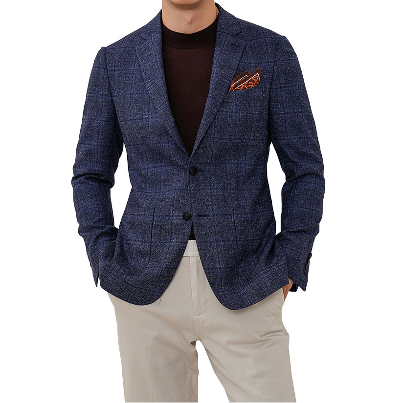 2024 Unique Design business plaid suit Slim fit men suit & blazer custom mens suit manufacture