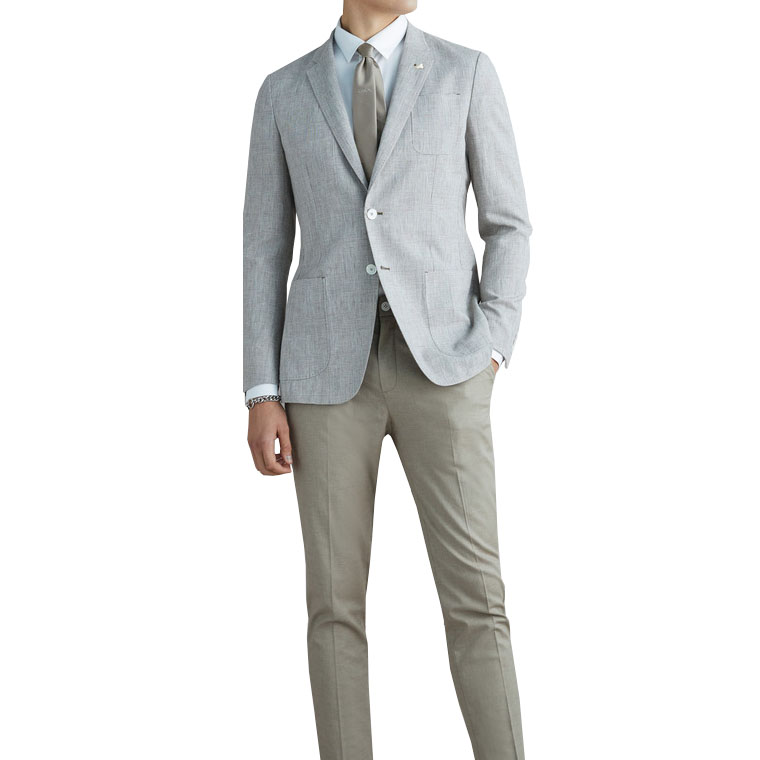 2024 Hot style Linen blazer& jacket Slim fit men suit business custom men's suit details