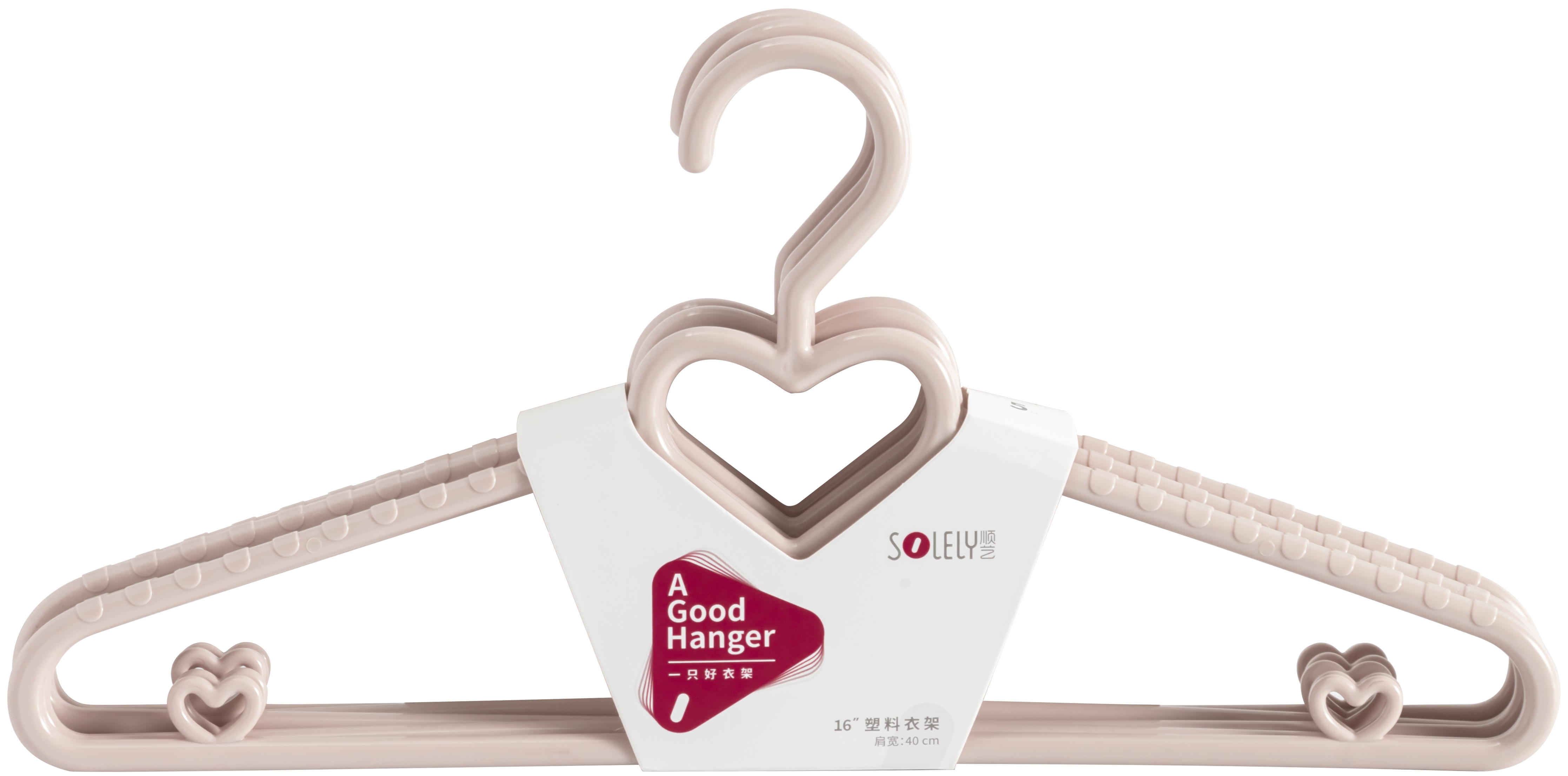 SOLELY SY822 16" Plastic Hanger with Heart decoration factory