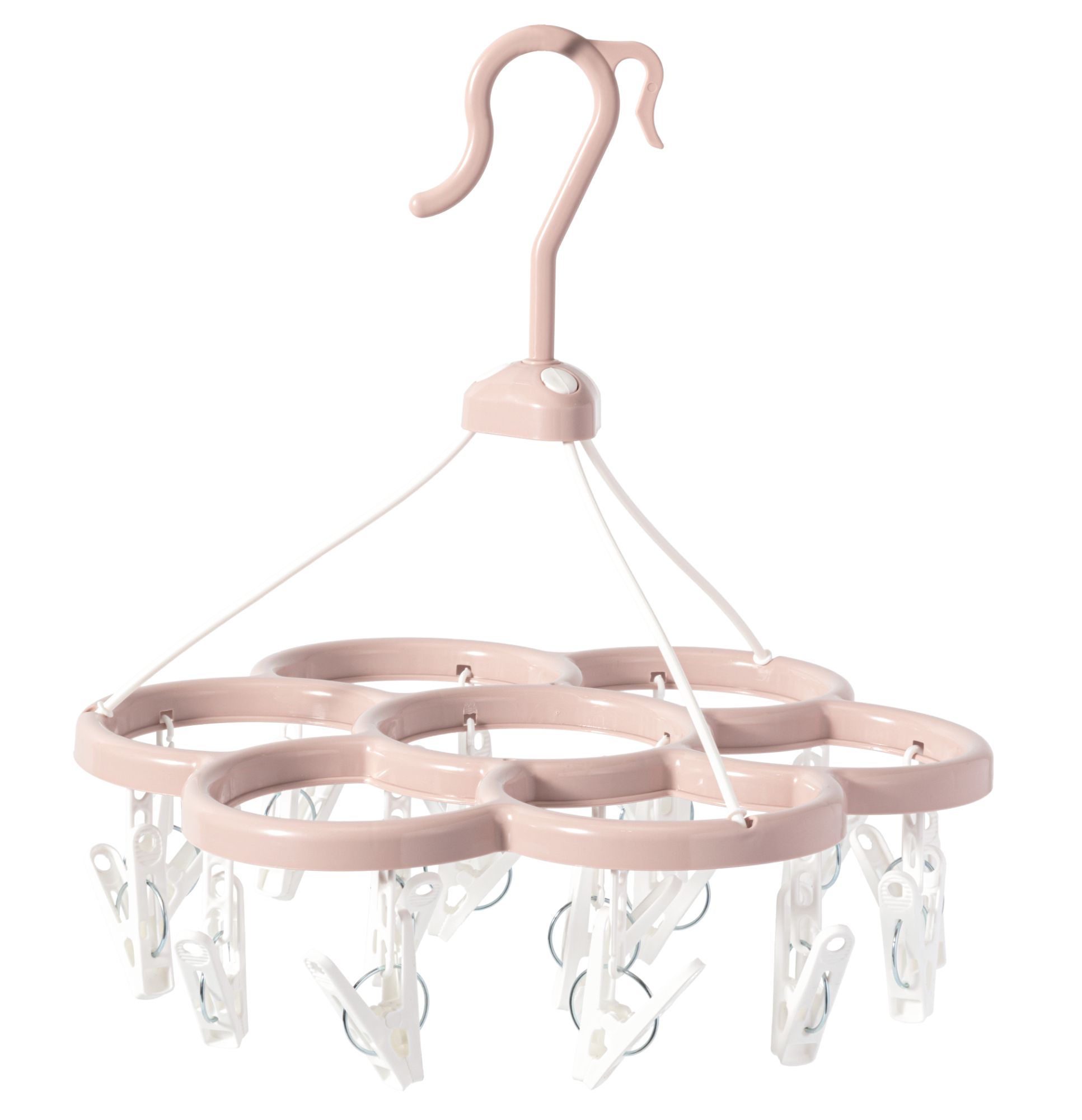 SOLELY SY570 Plum Blossom Shaped Hanging Drying Rack with 16 Clips