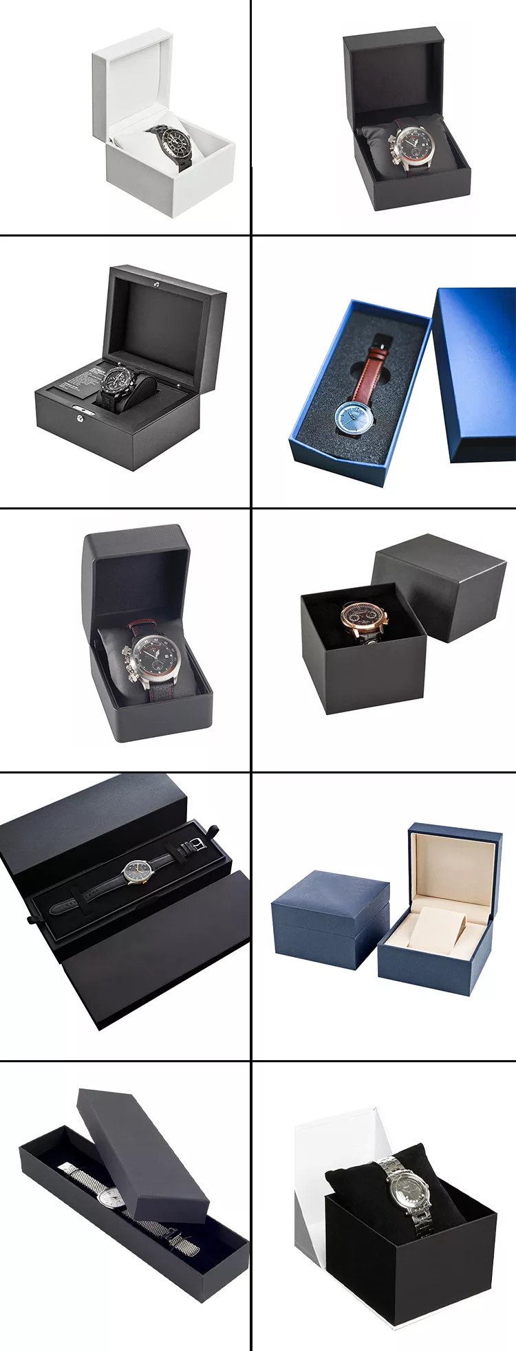 Custom Men Premium Single Watch Box Case Paper Luxury Watch Boxes factory