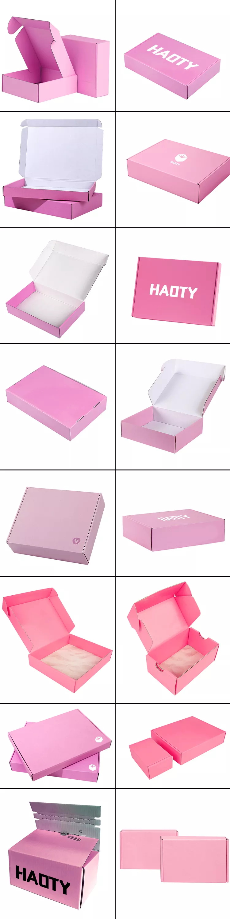 Custom Logo Corrugated Cardboard Matte Black Shipping Boxes Folding Mailer Box details
