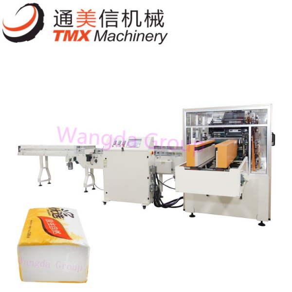 Lage manje nan empaquetaj manual ak teknoloji otomatik pou empaquete tisè visaj.