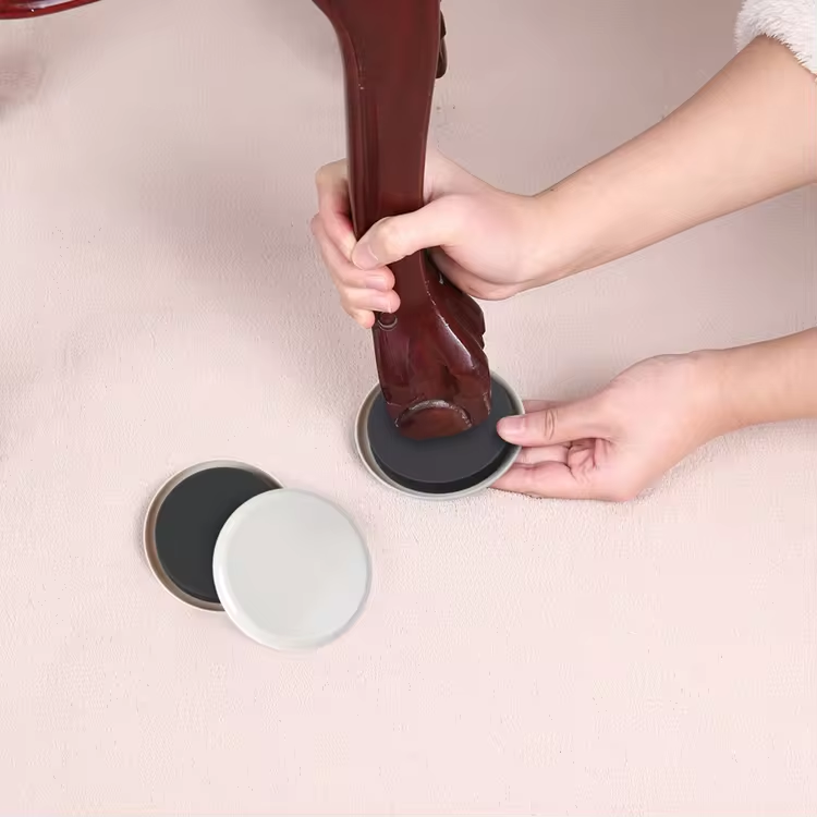 China Best Price Easy moving reusable 5 Inch Round Brown Furniture Mover for Carpet