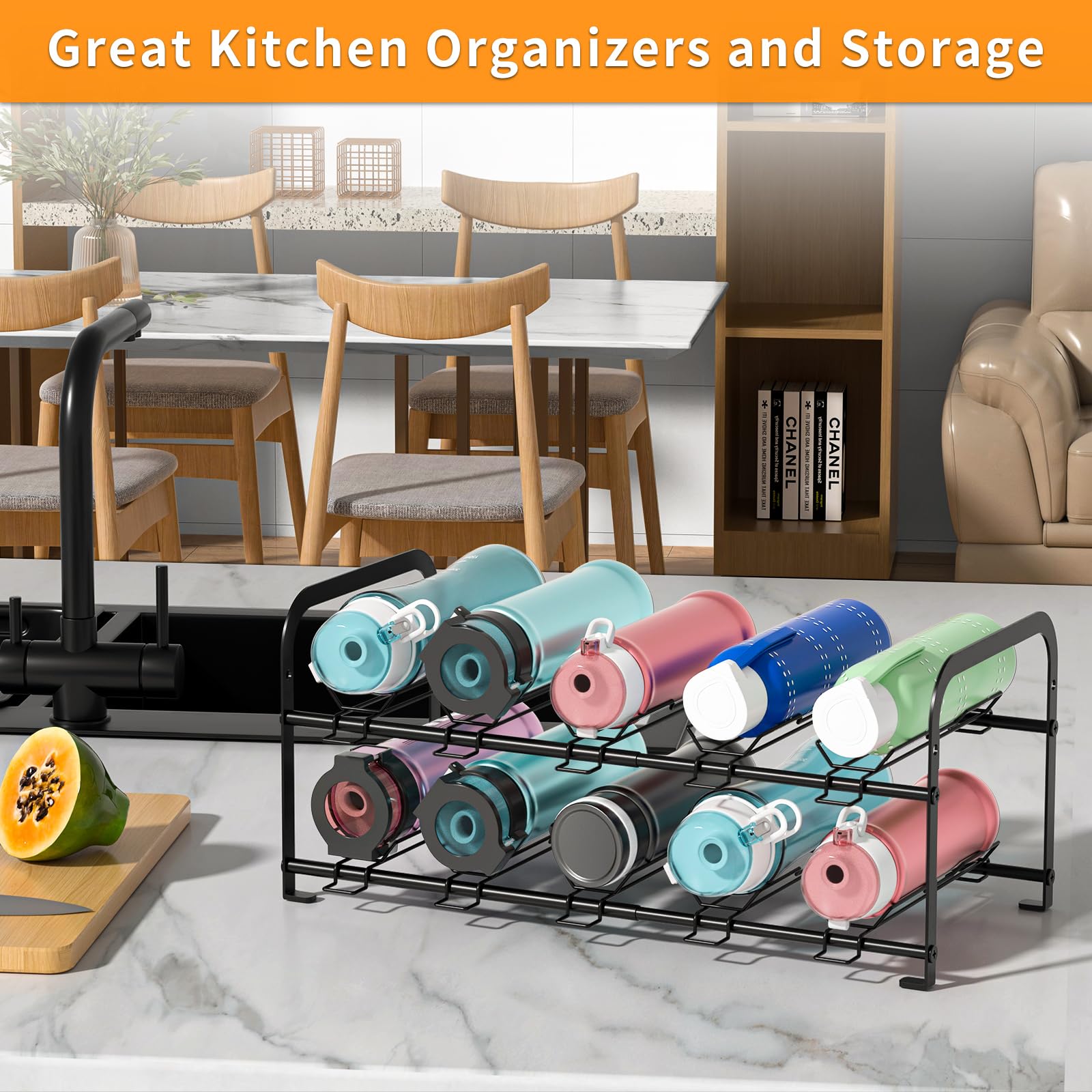 Water Bottle Storage Rack