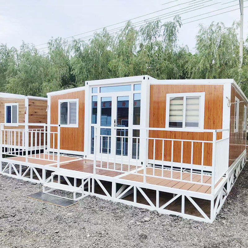 40ft glass sloping roof in Thai ancient style prefabricated house container building steel construction module summerhouse home factory