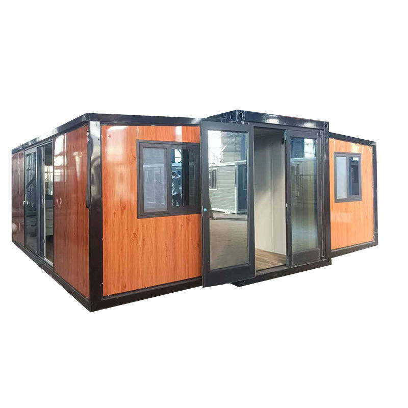 40ft glass sloping roof in Thai ancient style prefabricated house container building steel construction module summerhouse home supplier