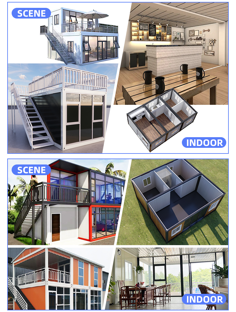 40ft glass sloping roof in Thai ancient style prefabricated house container building steel construction module summerhouse home manufacture