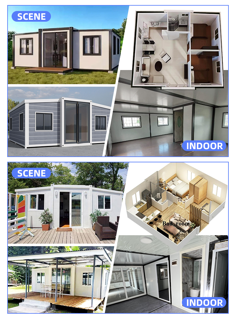 Factory Custom 40ft Expandable Mobile Folding Container Portable Prefabricated Houses prefab Home Hotels Sandwich Panel details