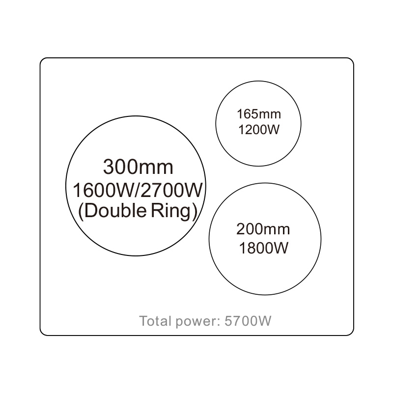 VC6E357D-S07 | 3 Burner Electric Ceramic Hob Induction Cooker manufacture