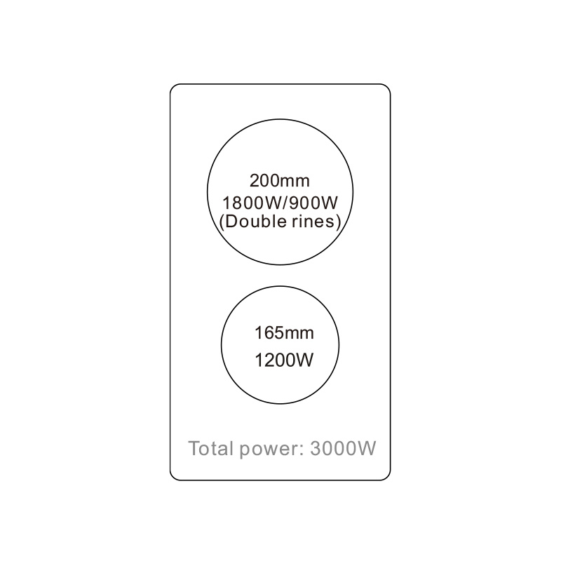 VC3M230DA1/A-T02 | 2 Burner Electric Ceramic Hob Induction Cooker supplier