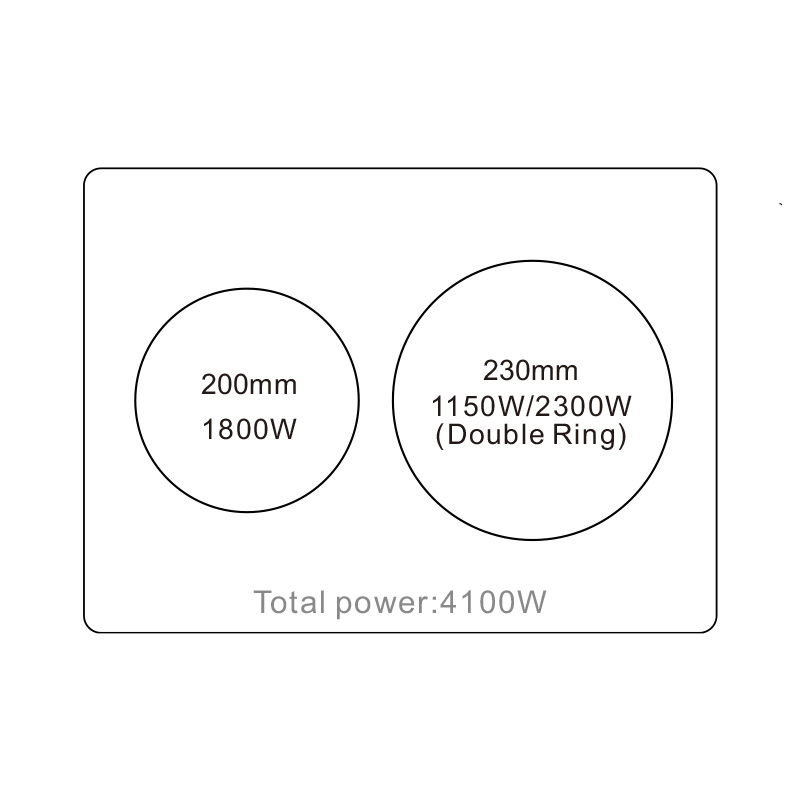 VC5M230A1/A-T05 | 2 Burners Electric Ceramic Hob Induction Cooker supplier