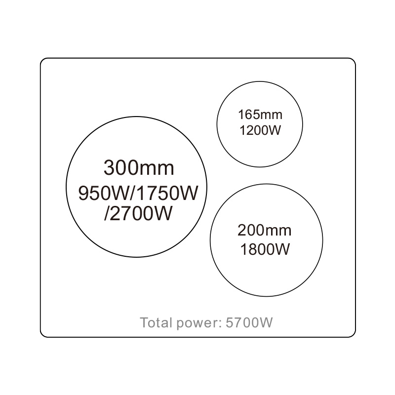 VC6E357T-S07 | 3 Burner Electric Ceramic Hob Induction Cooker factory