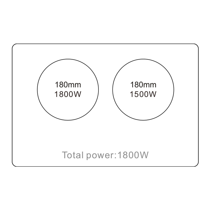 IH5218M-T06 | 2 Burners Electric Ceramic Hob Induction Cooker factory