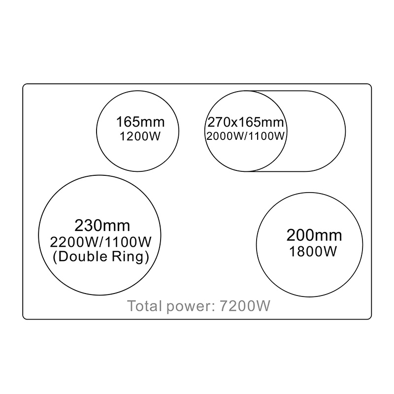 VC8E472D-S07 | 4 Burner Electric Ceramic Hob Induction Cooker manufacture