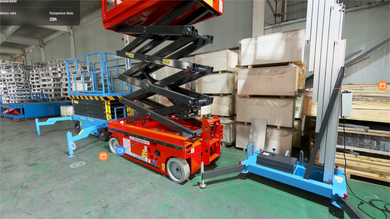 2023 New arrive 10 m 12 m mobile Elevated Hydraulic Scissor jack lift table for aerial work factory