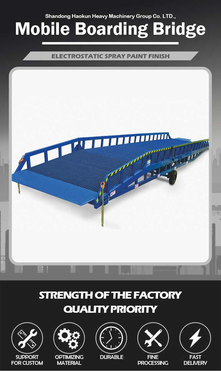 1-10 12 15 Ton Mobile Forklift Ramp Loading Platform Movable Slope Load Capacity for Farm Industry manufacture