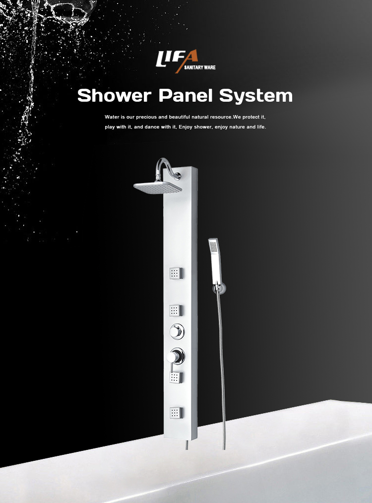Morden Bathroom Bath Rain Shower Column Set PVC Wall Shower Panel CF-7005 supplier