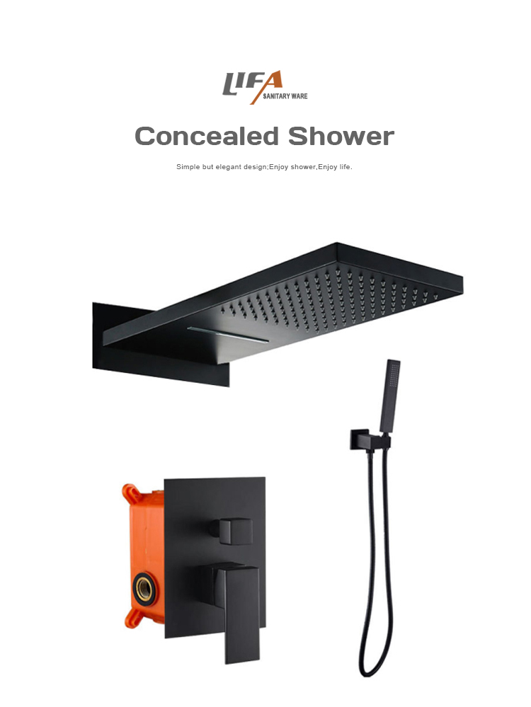 In-Wall concealed  luxury rain bathroom products shower mixer faucet sets bathroom shower CS-2007 factory