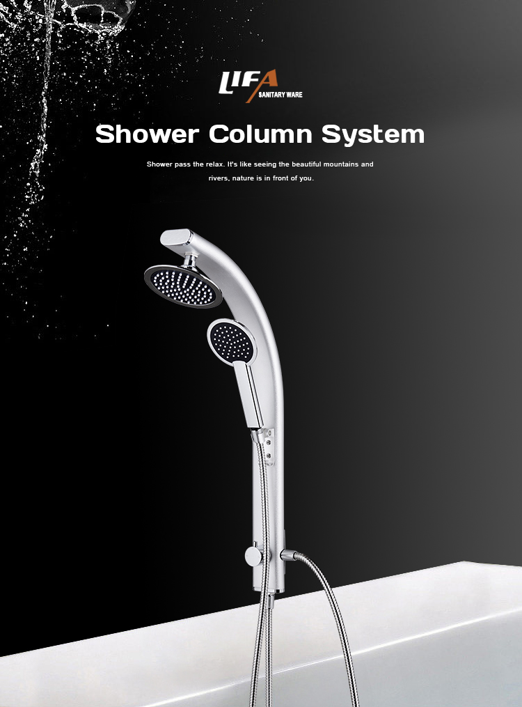 Quality design adjustable shower column wall hang shower panel CF-3021B details