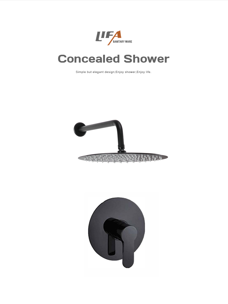 In-Wall Luxury Concealed Faucet Wall MountShower Mixer Set with Rainfall Shower Head CS-2001 supplier