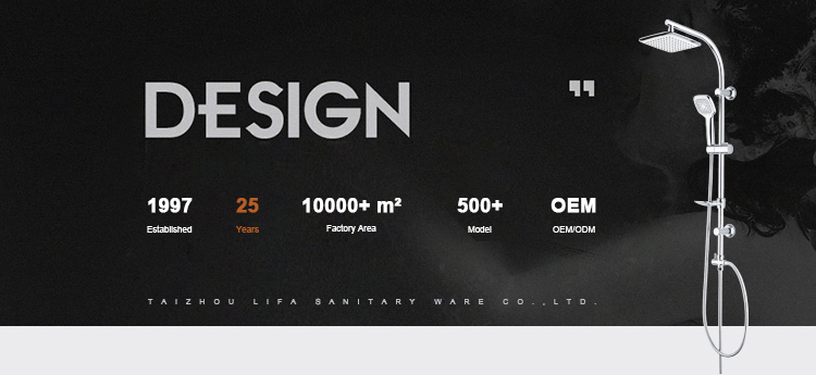 Hot Sell Gun Grey Piano Push Button Bathroom Shower Column Luxury Shower Rainfall Shower Sets CF-3064 factory