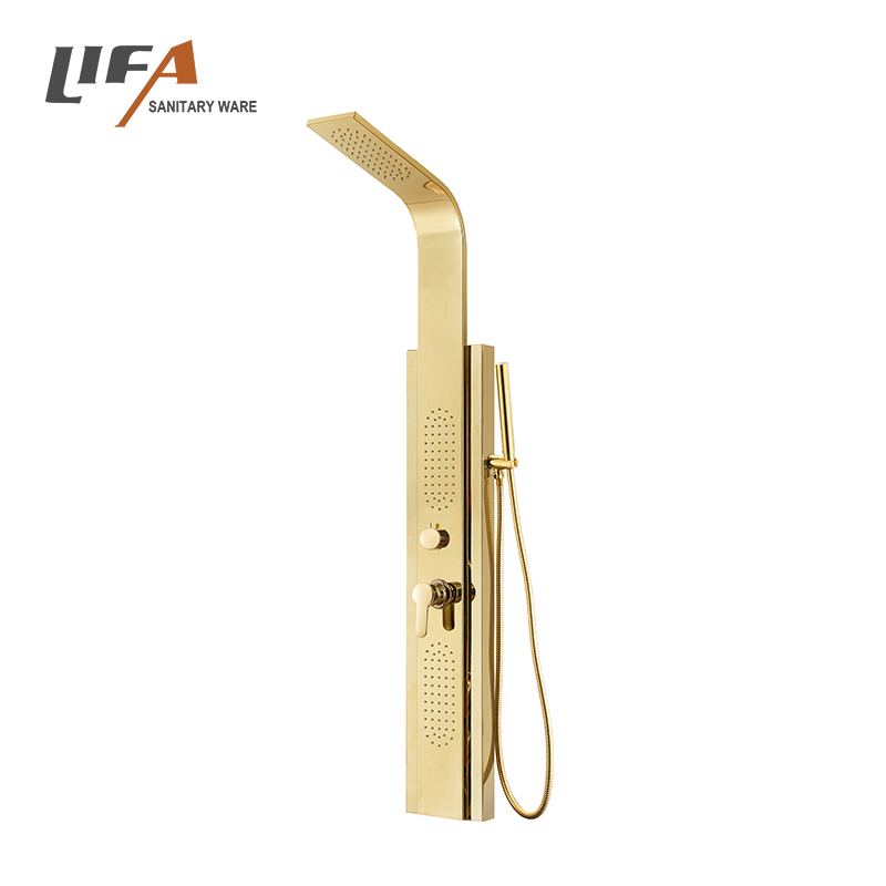 Golden Mirror Stainless Steel Shower For Pure Water Faucet Mixer Shower Panels CF-8310