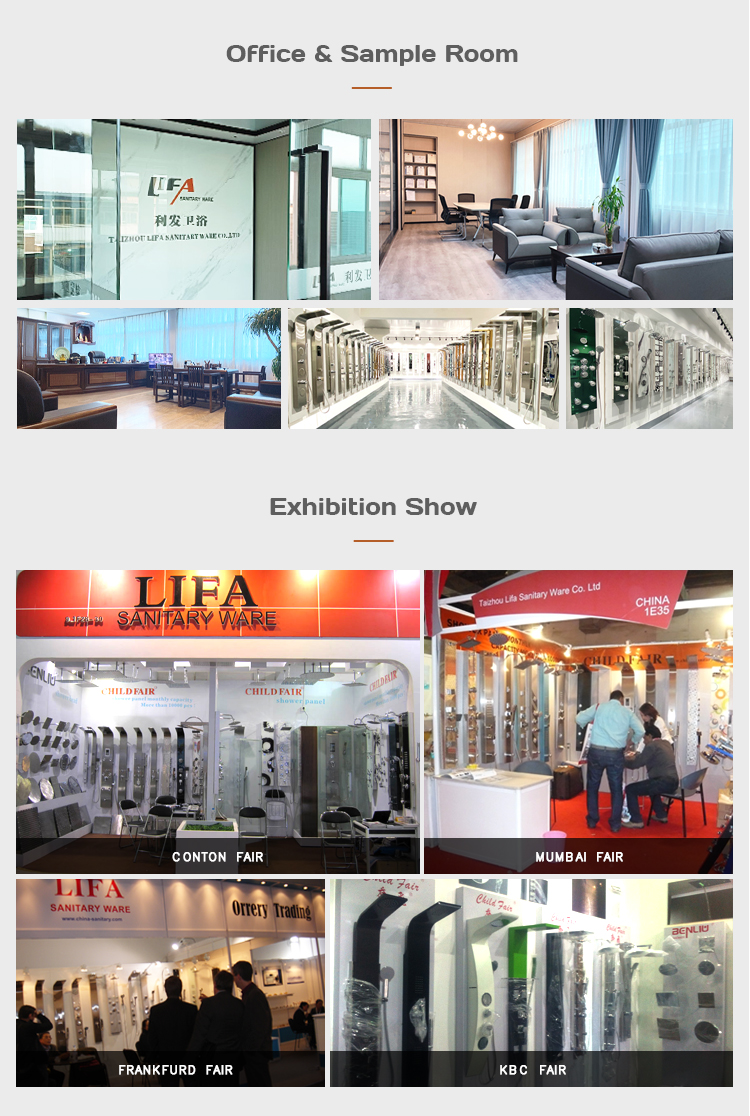 Shower mixer set bathroom massage jets stainless steel wall mounted shower panel CF-8023 factory