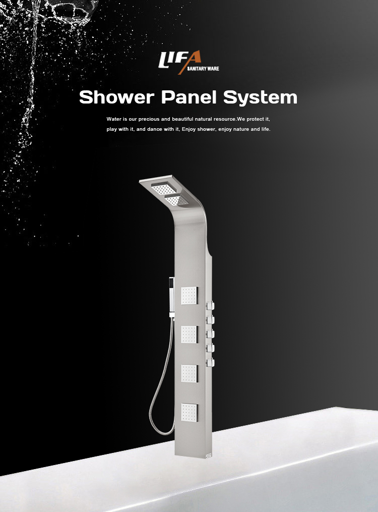 Special design modern reasonable price hotel bathroom stainless steel shower panel CF-8003 details