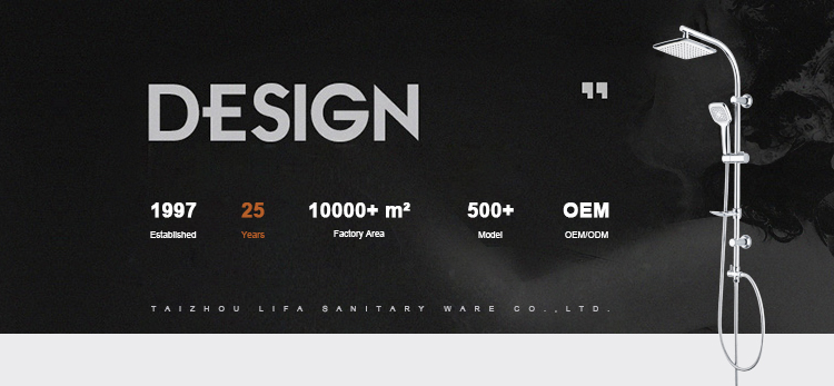 Quality design adjustable shower column wall hang shower panel CF-3021B supplier