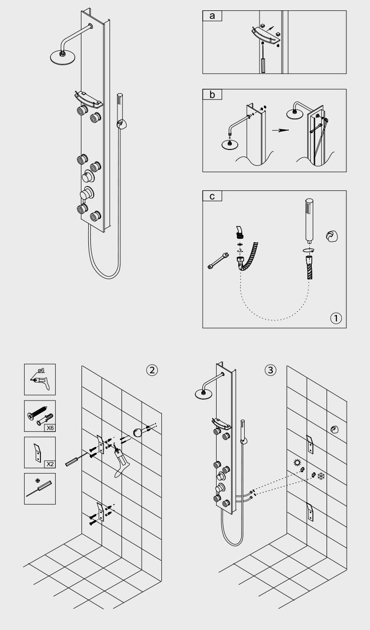 The New Listing Waterproof Modern Multi-Function Pvc Wall Shower Panel With Jets CF-7006 factory