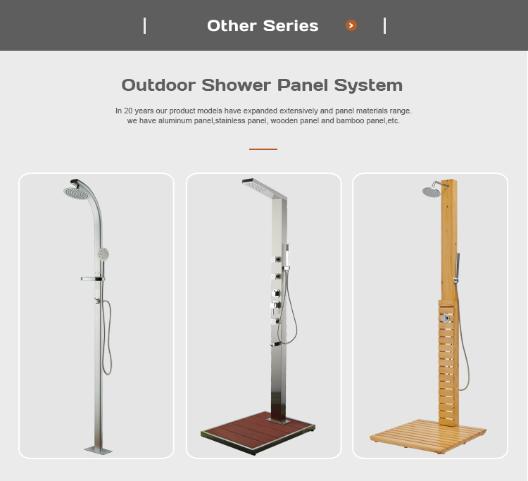 New Design Outdoor Garden Shower Aluminium Swimming Pool Shower With Footwash CF-5016 details