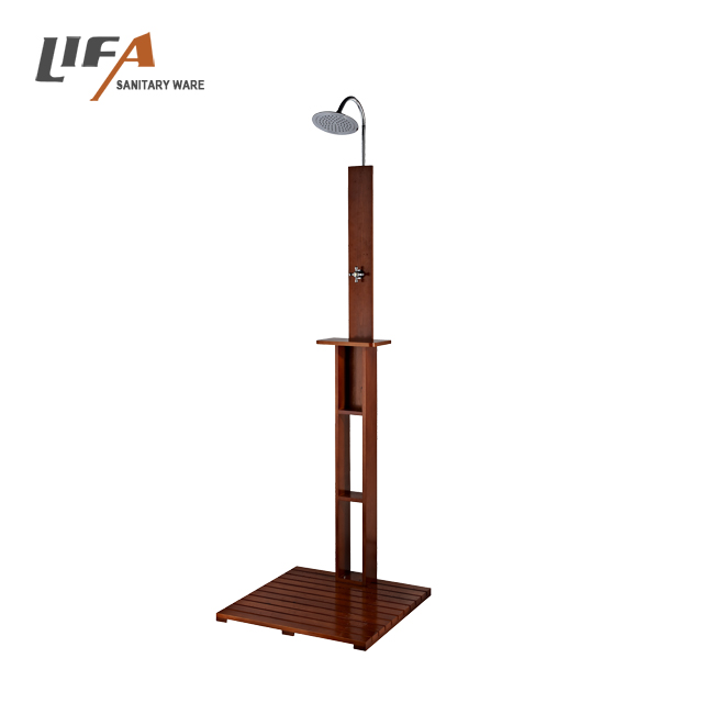 Outdoor shower column wood shower panel CF-5010