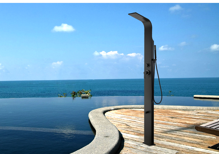 New Design Outdoor Garden Shower Aluminium Swimming Pool Shower With Footwash CF-5016 supplier