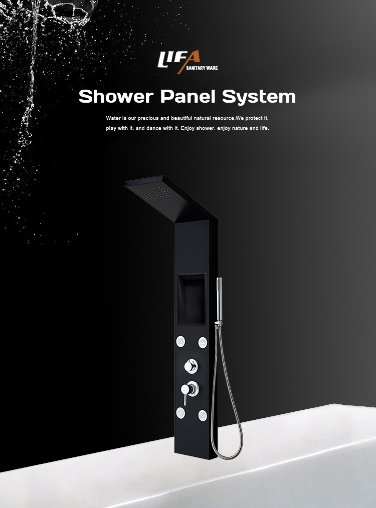 Chinese product bath massage shower column comfortable jets aluminum shower panel CF-9227 factory