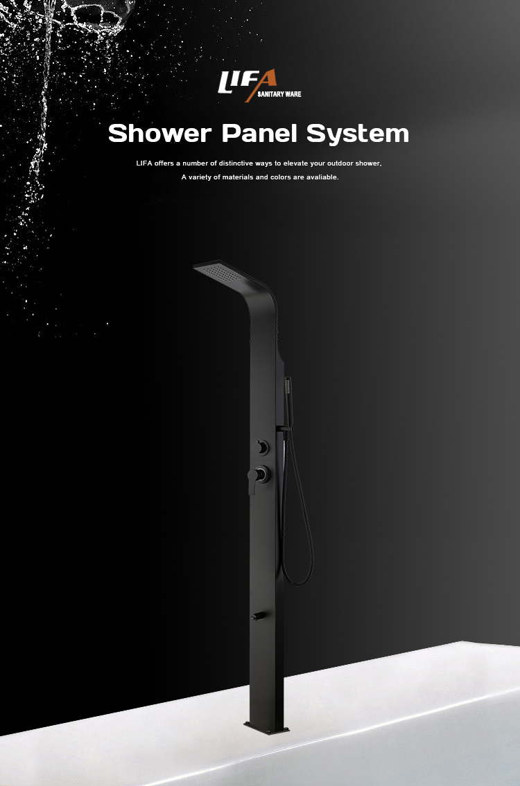 New Design Outdoor Garden Shower Aluminium Swimming Pool Shower With Footwash CF-5016 manufacture