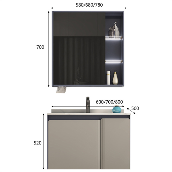 Create a spa-like atmosphere with a freestanding vanity unit that exudes luxury and elegance.