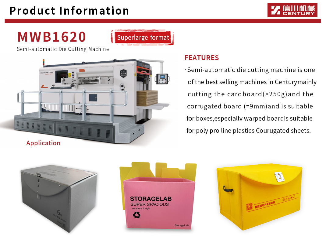Good Price MWB1620 Semi-automatic Flat Bed Creasing Die Cutting Machine supplier