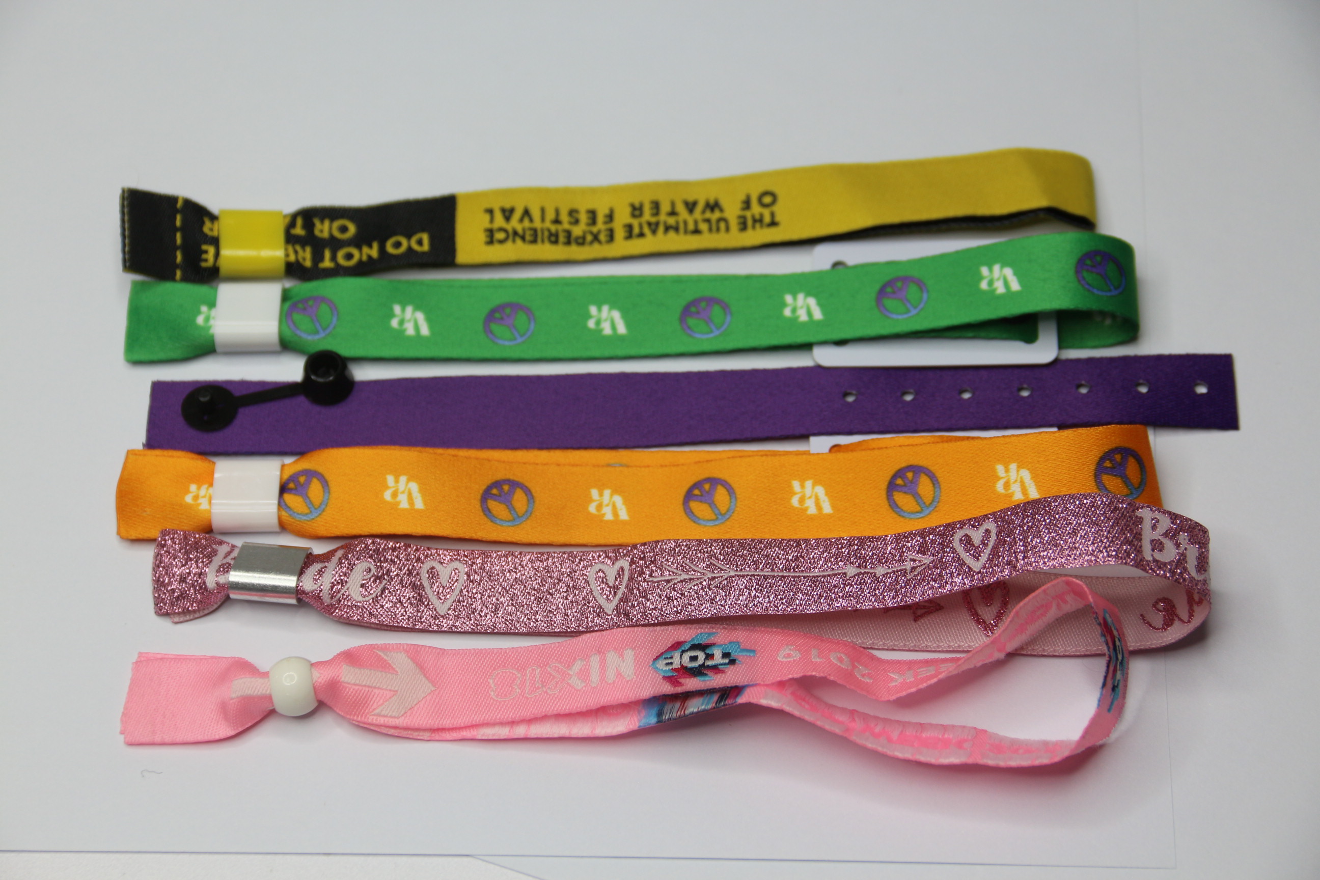 SUNLAN 13.56MHz NFC Fabric Wristband and NT213 Chip RFID Wristbands for Secure event and Convenient Access Control details