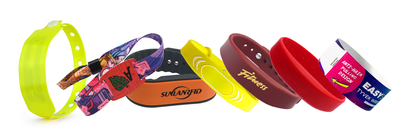 SUNLAN 13.56MHz NFC Fabric Wristband and NT213 Chip RFID Wristbands for Secure event and Convenient Access Control details