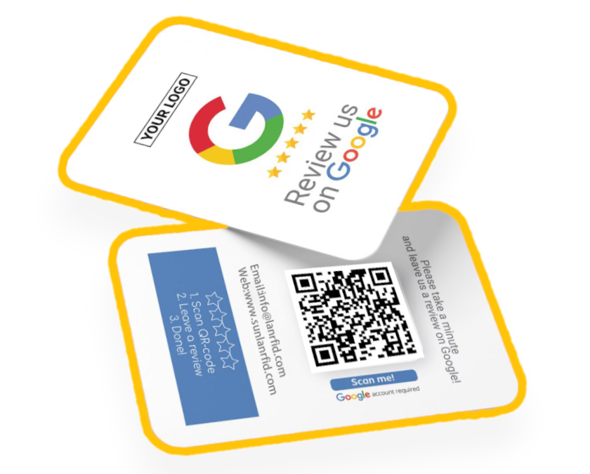 product hot selling smart  pvc nfc tap cards business rfid google review  card nfc-6