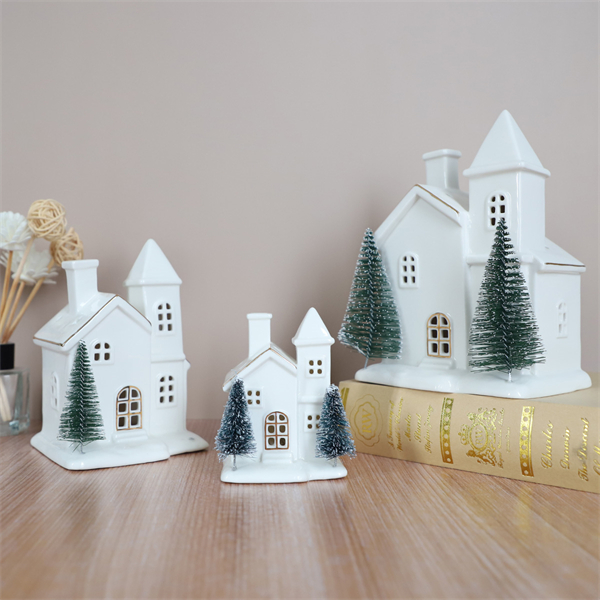 Create a Winter Wonderland with a Dazzling Ceramic Christmas House Village.