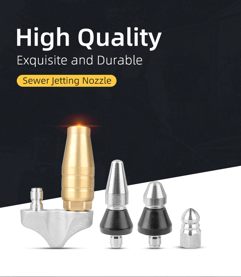 product sps high pressure stainless steel sewer jetter nozzle rotating nozzle pressure cleaning nozzle tip-2